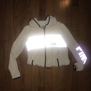 Pink reflective zip up jacket